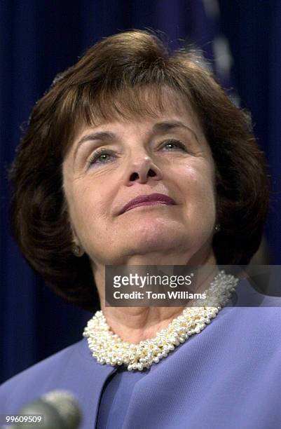 Sen. Dianne Feinstein, D-CA, speaks at a press conference about the West Coast energy problems.