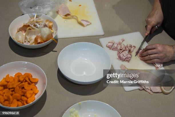 lamb stew preparation - lamb stew stock pictures, royalty-free photos & images