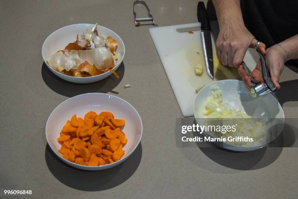 lamb stew preparation - lamb stew stock pictures, royalty-free photos & images