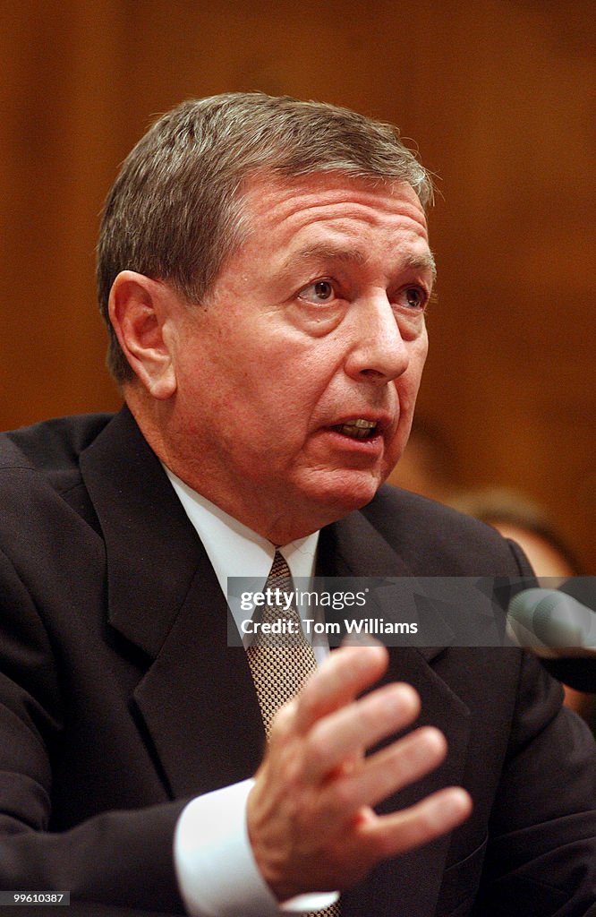 Attorney General John Ashcroft testifies at a House Judiciar