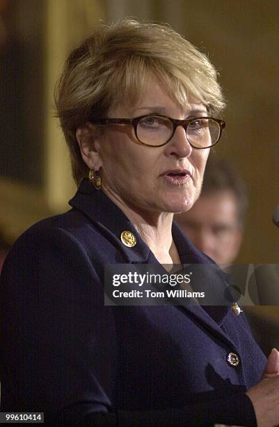 Rep. Louise Slaughter, D-NY, at a press conference in which she declared that the new Democratic majority in the Senate makes passage of legislation...