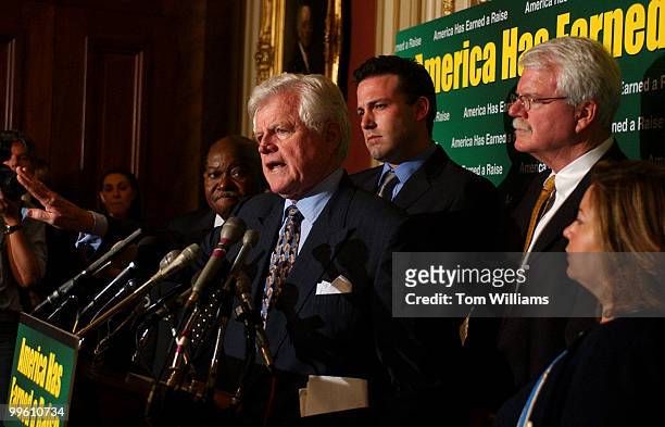 Actor Ben Affleck, center, appeared with from lefft, Rep. Major Owens, D-N.Y., Sen. Ted Kennedy, D-Mass., Rep. George Miller, D-Calif., and Rep....