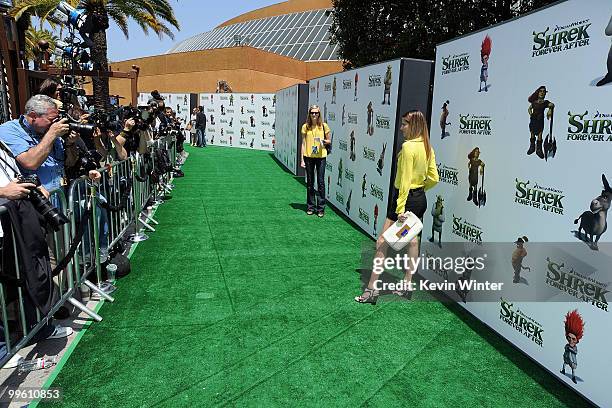 Actress Lake Bell arrives at the premiere of DreamWorks Animation's "Shrek Forever After" at Gibson Amphitheatre on May 16, 2010 in Universal City,...