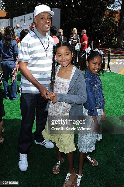 Russell Simmons arrives at the premiere of DreamWorks Animation's "Shrek Forever After" at Gibson Amphitheatre on May 16, 2010 in Universal City,...