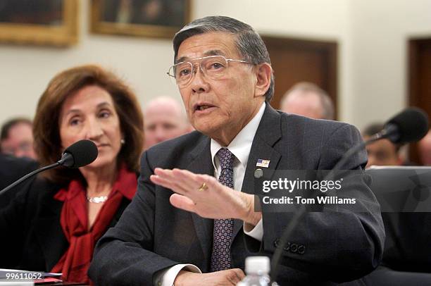 Secretary of Transportation Norman Mineta, makes a statement during a hearing on the FY2007 budget for the Department of Transportation.