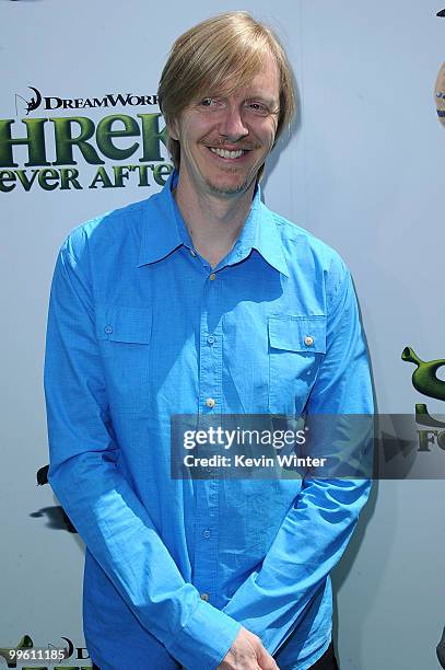 Executive producer Andrew Adamson arrives at the premiere of DreamWorks Animation's "Shrek Forever After" at Gibson Amphitheatre on May 16, 2010 in...