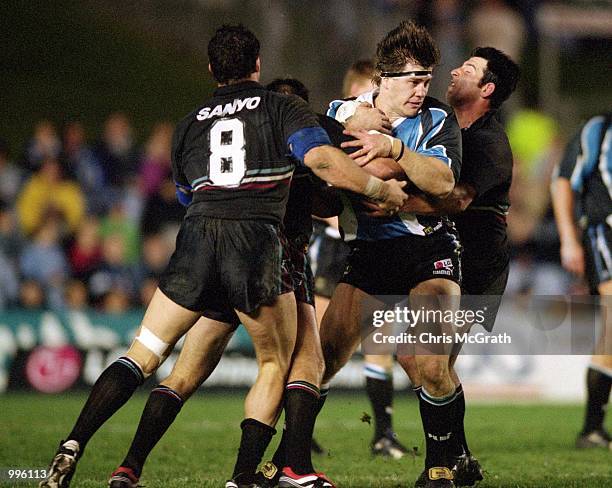 Martin Lang for the Sharks in action during the round 19 NRL match played between the Sharks and the Penrith Panthers held at Toyota Park, Sydney,...