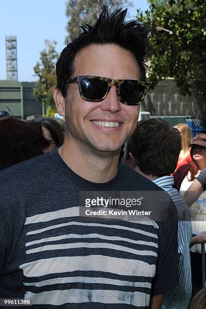 Musician Mark Hoppus arrives at the premiere of DreamWorks Animation's "Shrek Forever After" at Gibson Amphitheatre on May 16, 2010 in Universal...