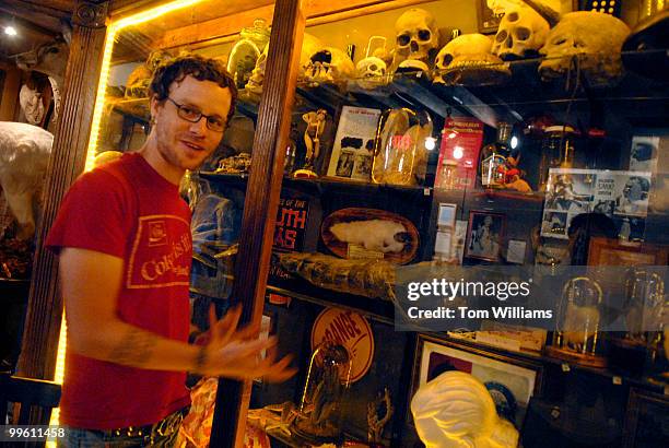 Matt Burger, manager of Palace of Wonders on H Street, NE, talks about the bars collection of oddities.