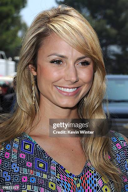 Actress Stacy Keibler arrives at the premiere of DreamWorks Animation's "Shrek Forever After" at Gibson Amphitheatre on May 16, 2010 in Universal...