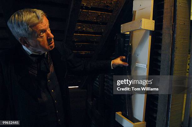 Joe O'Connor at the House and Tavern in Clinton, MD., where John Wilkes Booth stopped to pick up a Spencer carbine rifle during his escape from...