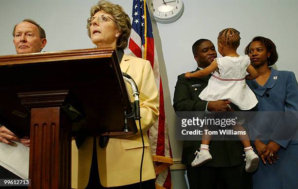 Linda K. Smith, executive director for NACCRRA, the Nation's Network of Child Care Resource and Referral Agencies, speaks at a news conference with...