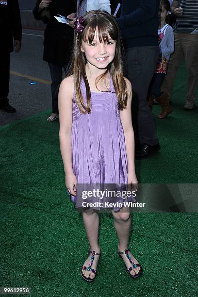 Actress Mackenzie Aladjem arrives at the premiere of DreamWorks Animation's "Shrek Forever After" at Gibson Amphitheatre on May 16, 2010 in Universal...