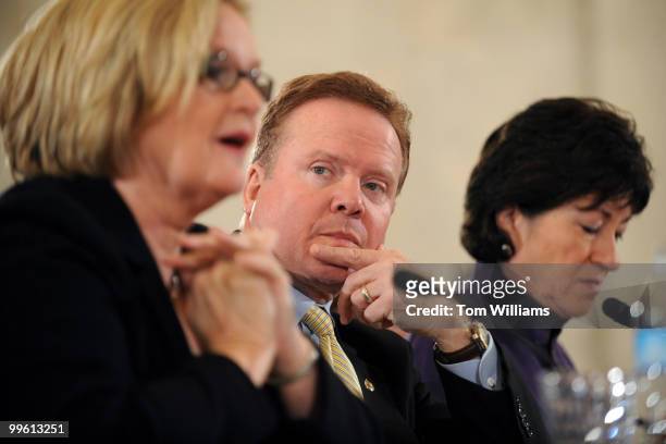 Sens. Claire McCaskill, D-Mo., Jim Webb, D-Va., and Sue Collins, R-Me., testified before the Commission on Wartime Contracting in Iraq and...