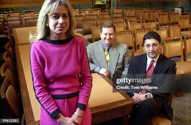 Climbers from left Sharon Prost, Shawn Bentley, Makan Delrahim