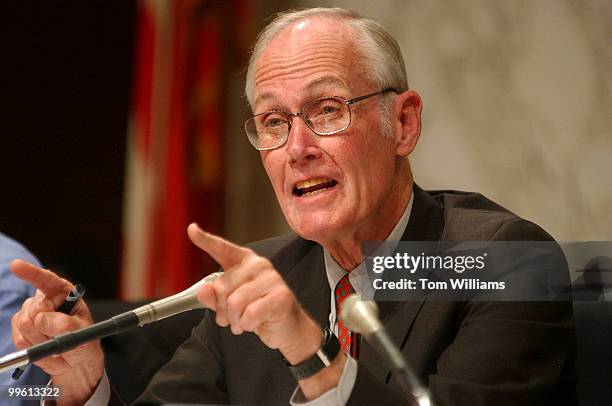 Former Sen. Slade Gorton, serves on the board of the second public hearing of the National Commission on Terrorist Attacks upon the United States,...