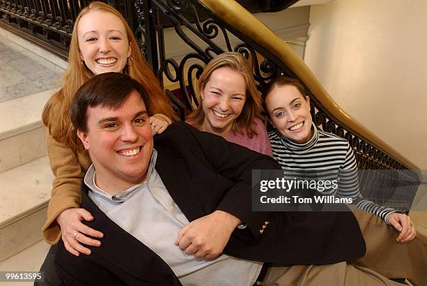 Climbers Jonathan Martin, and from left, Leigh Hightower, Meredith Elliott, Meghan Curran