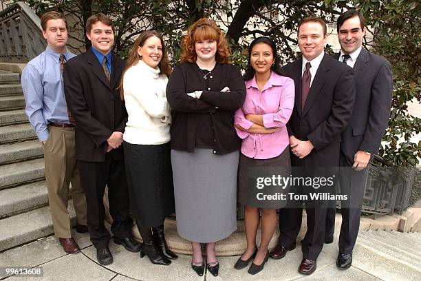 Climbers from left, Ryan Long, Gabe Sassin, Amy Swanstrom, Samantha Jordan, Aarti Shah, Josh Maxwell, Joby Forston.