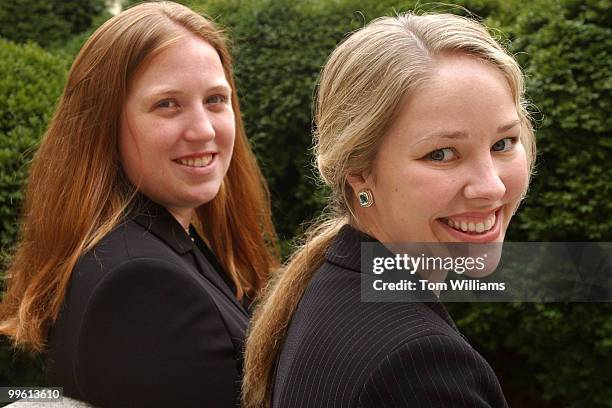 Climbers Stacie Oliver, left, and Jennifer Sharp