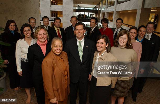 First row from left: Katy Taylor, Ellen Weaver, Jennifer Rook, Cynthia Singleton, Sen. Jim DeMint, R-S.C., Jacqueline Wood, Jean Cecil Frick,...