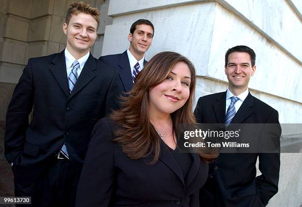 Climbers from left, Frank Benenati, John Brodtke, Rachel Estrada, Michael Torra