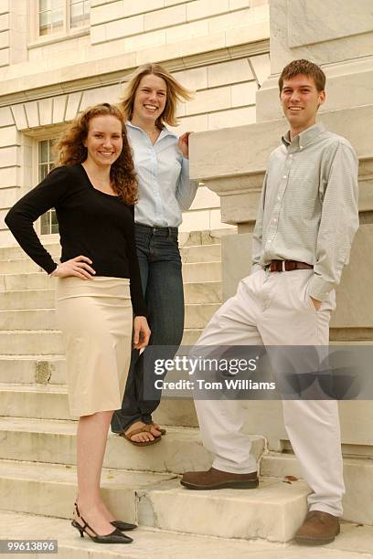 Climbers from left, Themis Chryssostomides, Erin Sanford, Jeff Valuck