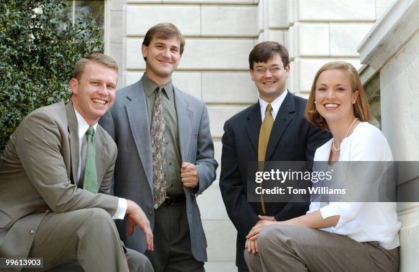 Climbers from left, Mike Hurst, Brian Perry, John Rounsaville, Mary Mills Lane