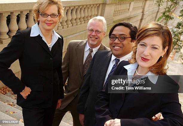 Climbers from left, Tara Linnehan Oursler, Steve Jost, Walter Gonzales, Heather Moeder Molino