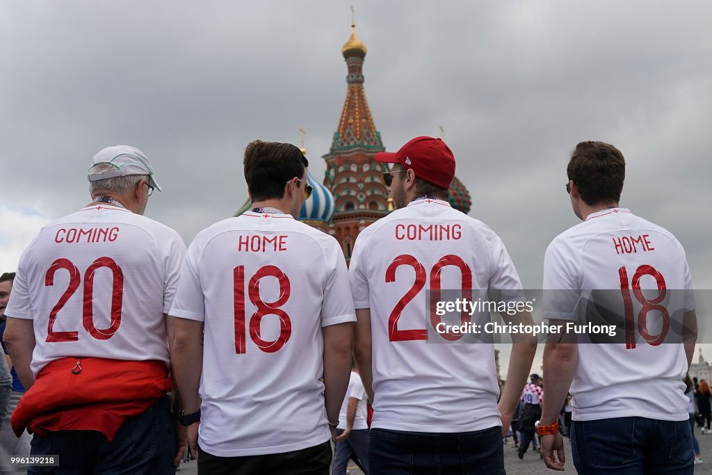 Atmosphere Builds In Moscow As England Take On Croatia In The World Cup Semi-final