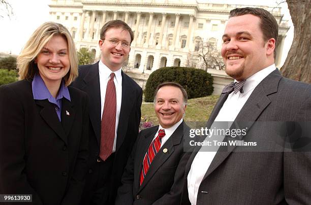 From left, Lara Kennedy, Scott Billingsley, Rep. Tom Tancredo, R-Colo., Mac Zimmerman