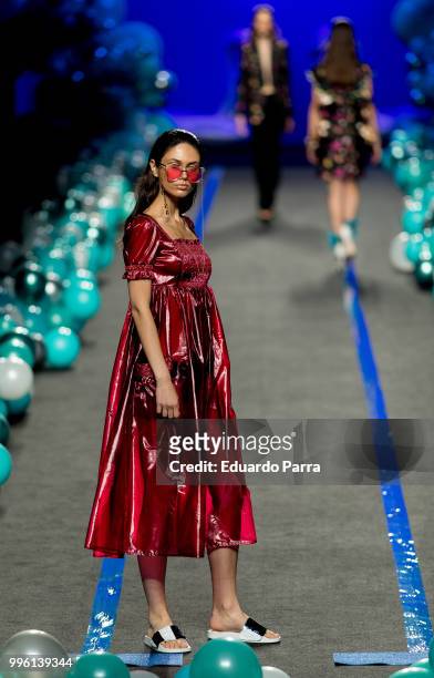 Models walk the runway during the La Condesa show at Mercedes Benz Fashion Week Madrid Spring/ Summer 2019 on July 11, 2018 in Madrid, Spain.
