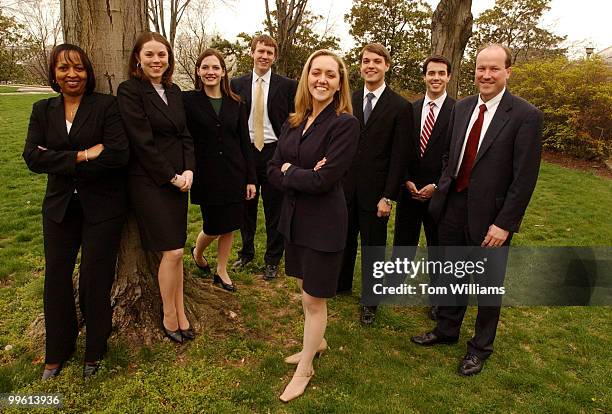 Climbers from left, Brenda Senter, Lillian Pace, Amy Hille, Clinton Dockery, Katie Ray, Jason Sauer, Morgan McGarvey, David MacKnight