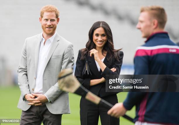 Prince Harry, Duke of Sussex and Meghan, Duchess of Sussex visit Croke Park, home of Ireland's largest sporting organisation, the Gaelic Athletic...