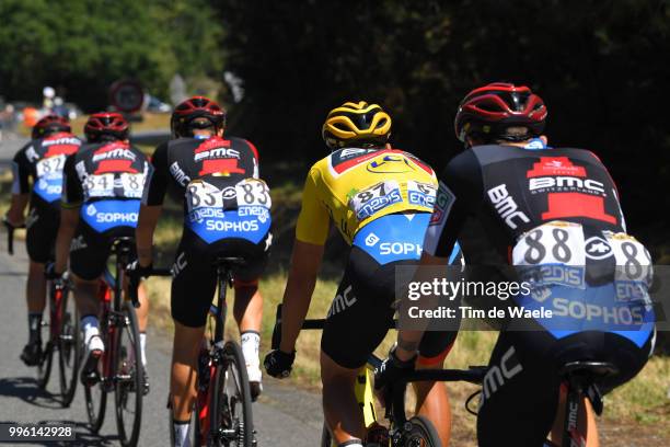 Tejay Van Garderen of The United States and BMC Racing Team / Greg Van Avermaet of Belgium and BMC Racing Team Yellow Leader Jersey / during the...