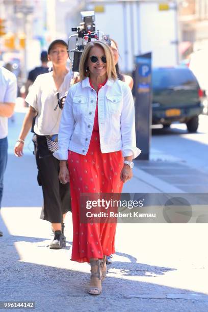 Katie Couric seen out and about in Manhattan on July 10, 2018 in New York City.