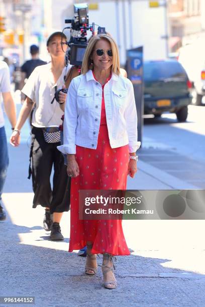 Katie Couric seen out and about in Manhattan on July 10, 2018 in New York City.