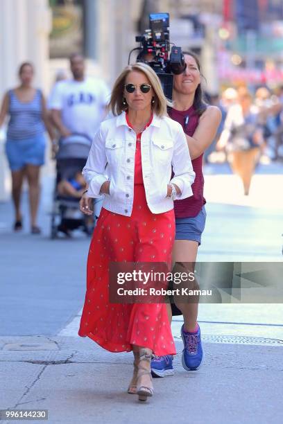 Katie Couric seen out and about in Manhattan on July 10, 2018 in New York City.