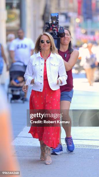 Katie Couric seen out and about in Manhattan on July 10, 2018 in New York City.