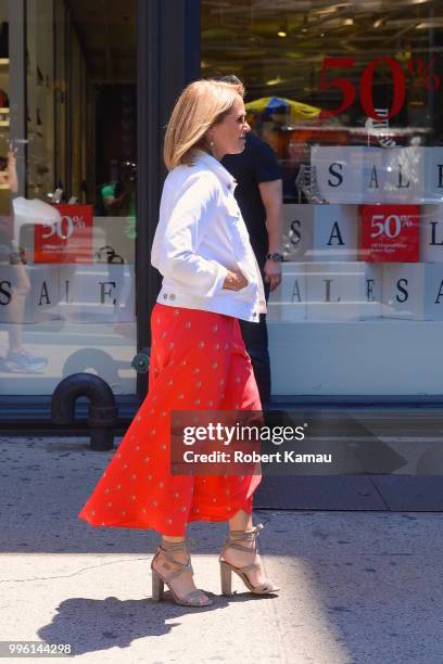 Katie Couric seen out and about in Manhattan on July 10, 2018 in New York City.