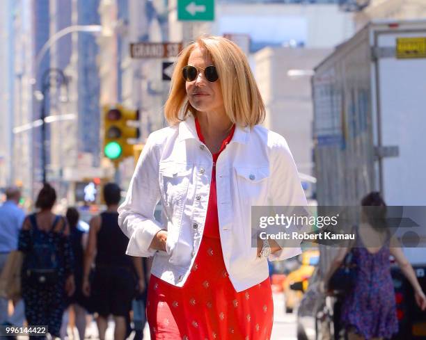 Katie Couric seen out and about in Manhattan on July 10, 2018 in New York City.