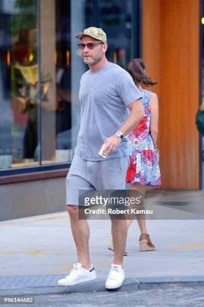 Liev Schreiber seen out and about in Manhattan on July 10, 2018 in New York City.