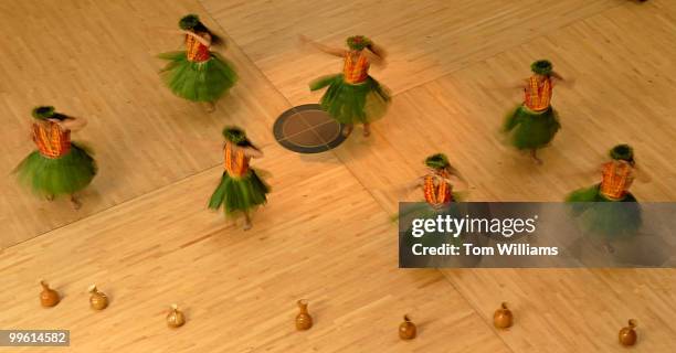 Na Pau Mae'ole, a musical and dance ensemble from Pahoa High and Intermediate School in Hawaii, perform at National Museum of the American Indian,...