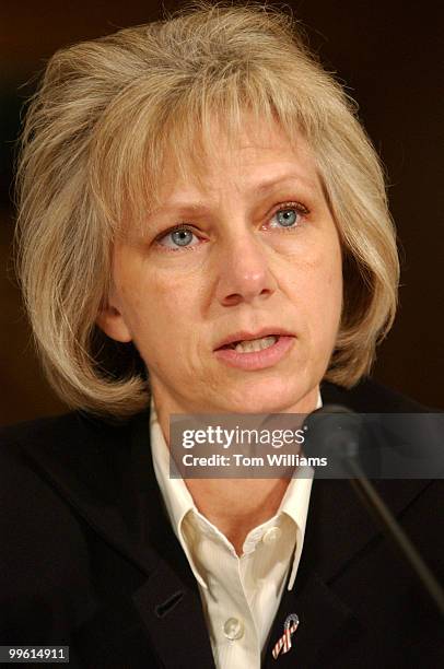 Pamela Olson, assistant secretary for tax policy, tesitifies at a hearing of the Senate Finance Committee to investigate the Enron collpase.