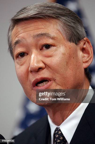 Rep. Bob Matsui, D-Calif., speaks at a news conference on the democrats postion in the House, after the election.