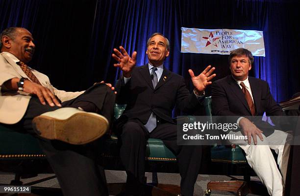 Reps. John Conyers, D-Mich., Charlie Gonzalez, D-Texas, and actor Alec Baldwin, participate in a discussion on the future of the Supreme Court,...