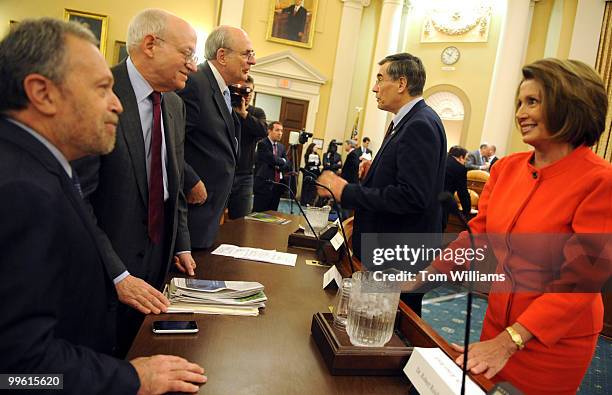 From left, Robert Reich, former secretary of labor, Martin Feldstein, Harvard University, and Norman Augustine, President's Council of Advisors on...