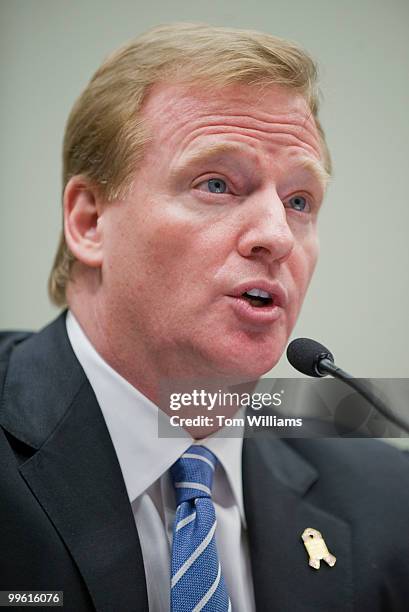 Roger Goodell, commissioner of the NFL, testifies during a House Judiciary Committee hearing entitled, "Legal Issues Relating to Football Head...
