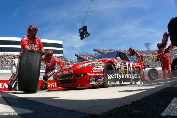 Tony Stewart, driver of the Office Depot Chevrolet, pits during the NASCAR Sprint Cup Series Autism Speaks 400 at Dover International Speedway on May...