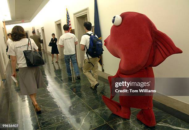 Finley the Fish along with other members of Oceana lobbied congressional offices to support recently introduced resolutions to ban destructive...