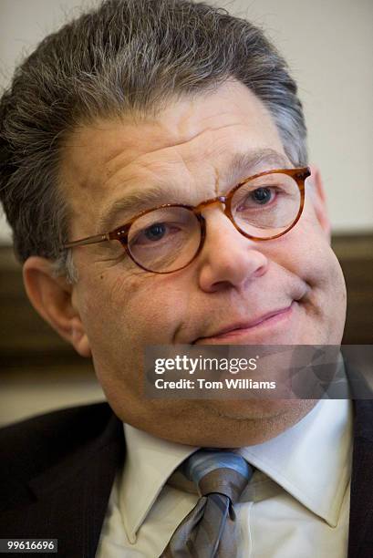 Sen. Al Franken, D-Minn., is interviewed by Roll Call in his Hart Building office, Feb. 25, 2010.